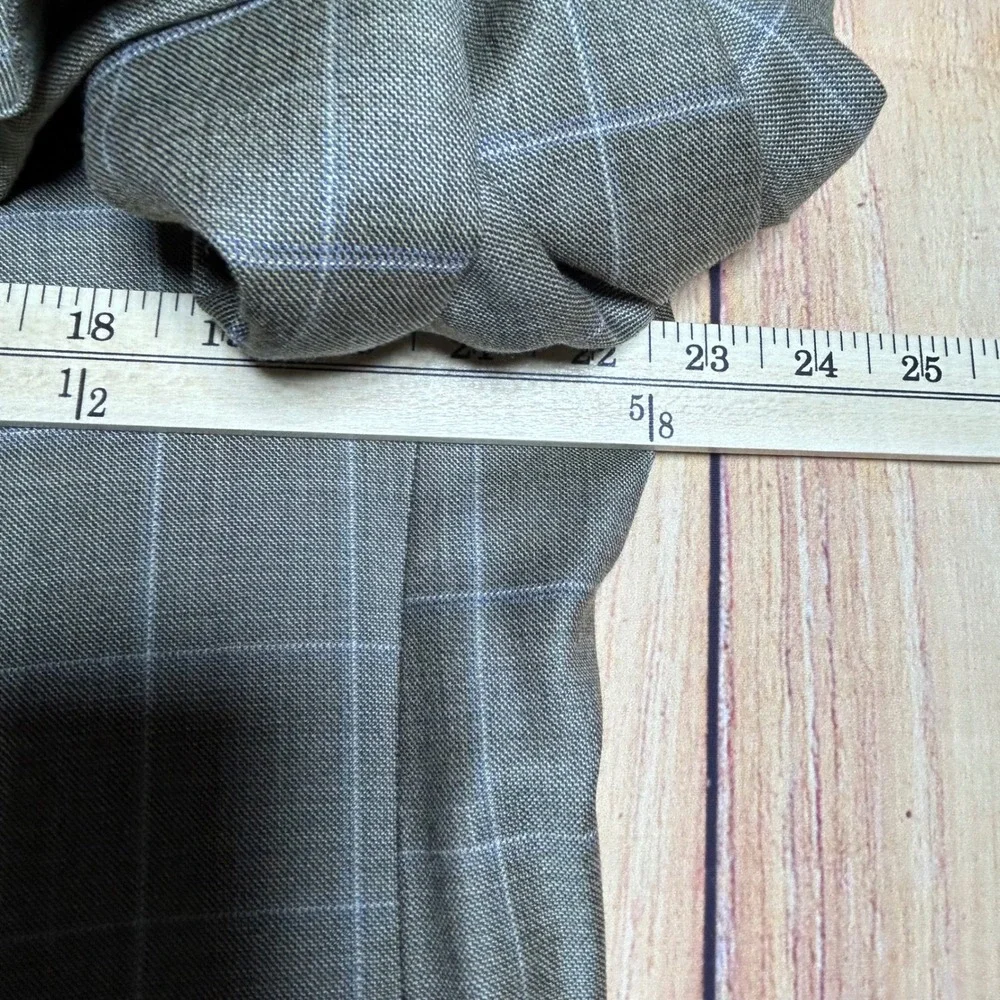 Loro Piana Daniel Cremieux Blazer Mens 42R Tan Windowpane Wool Sport Coat Luxury